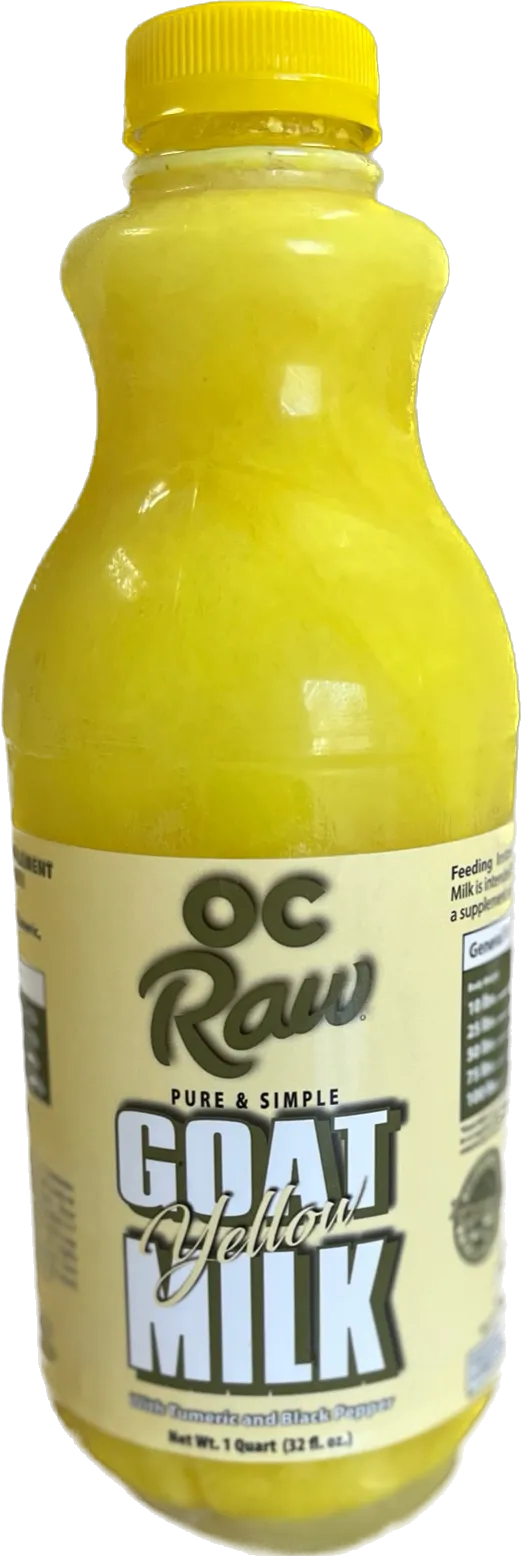 OC Raw Frozen Pure & Simple Yellow Goat Milk w/ Turmeric & Black Pepper 32oz