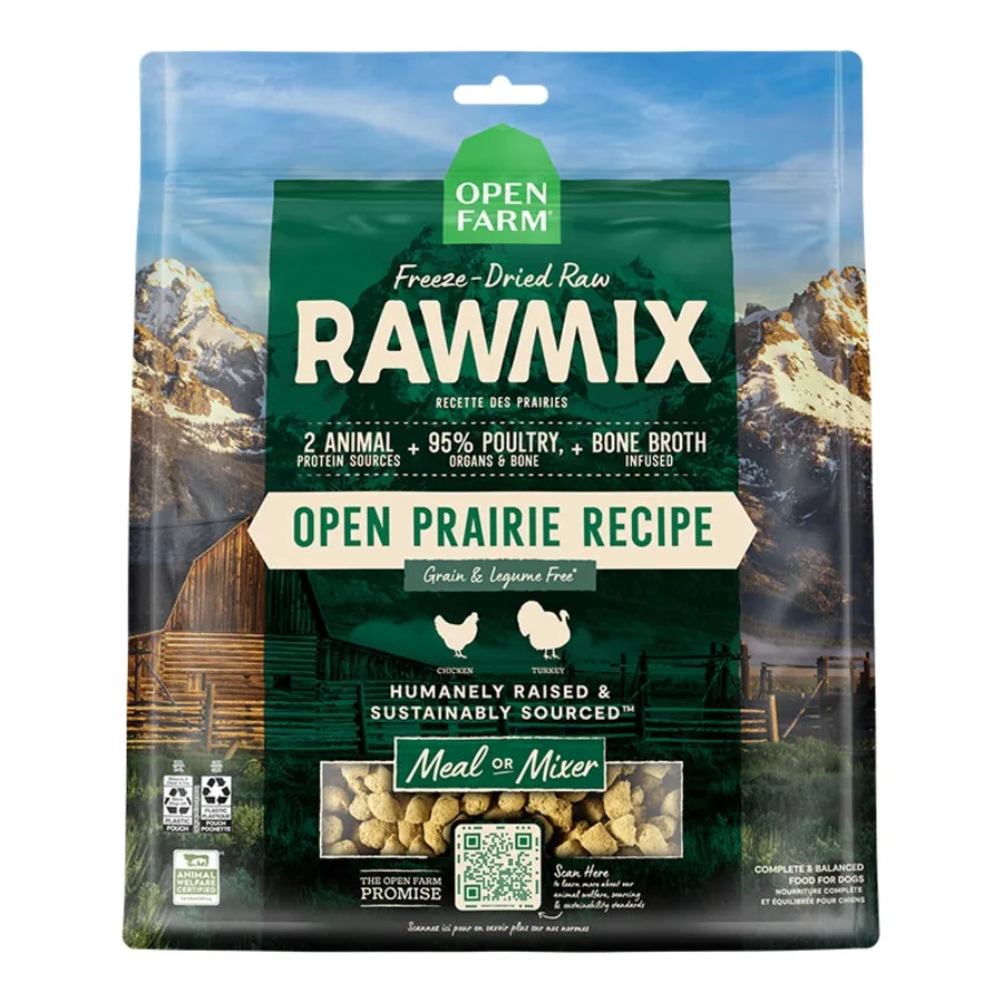 Open Farm Freeze-Dried RawMix Open Prairie Recipe Raw Morsels Dog Food
