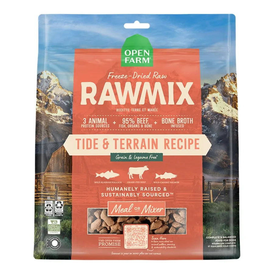 Open Farm Freeze-Dried RawMix Tide & Terrain Recipe Raw Morsels Dog Food