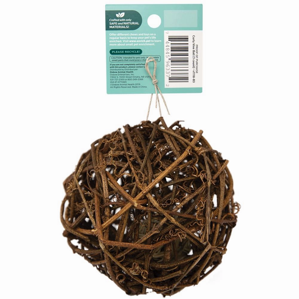 Oxbow Enriched Life Curly Vine Ball For Small Animals