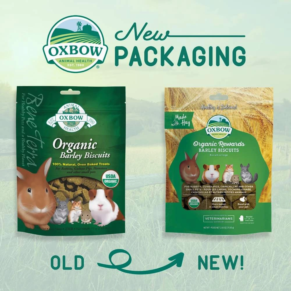 Oxbow Organic Barley Biscuit For Small Animals 75g