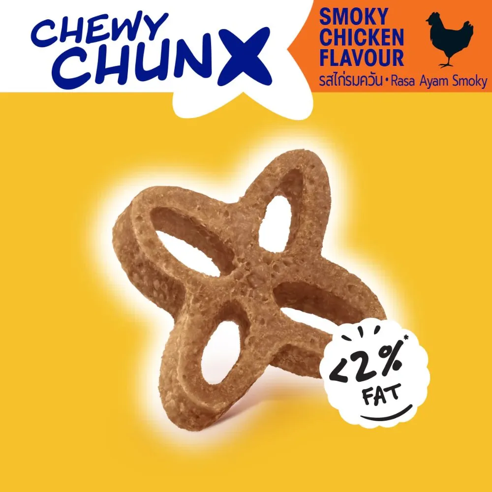 Pedigree Dentastix Chewy Chunx Smoky Chicken Dental Dog Treats 68g (Exp 15Dec25)