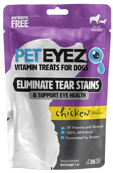 Pet Eyez Vitamin Treats for Dogs Freeze Dried Chicken 1oz Bag