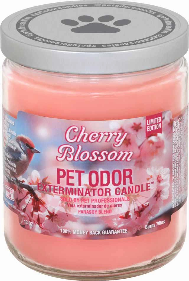 Pet Odor Exterminator Candle, Cherry Blossom, 13 oz