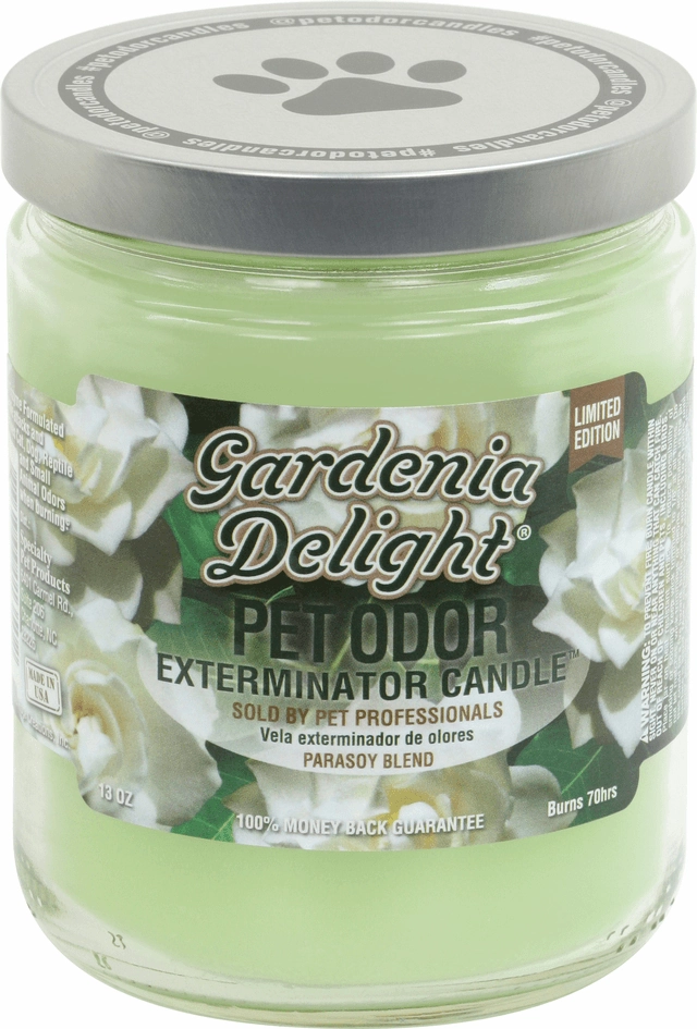 Pet Odor Exterminator Candle, Gardenia Delight, 13 oz