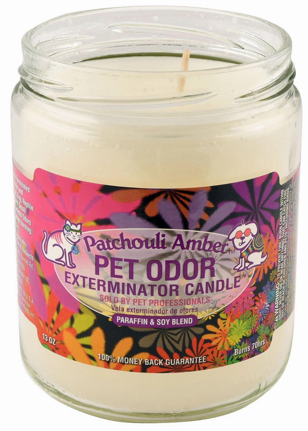 Pet Odor Exterminator Candle, Patchouli Amber, 13 oz