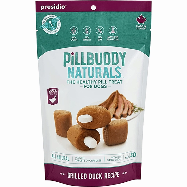 Pill Buddy Naturals Pill Hiding Treat for Dogs; Grilled Duck Recipe
