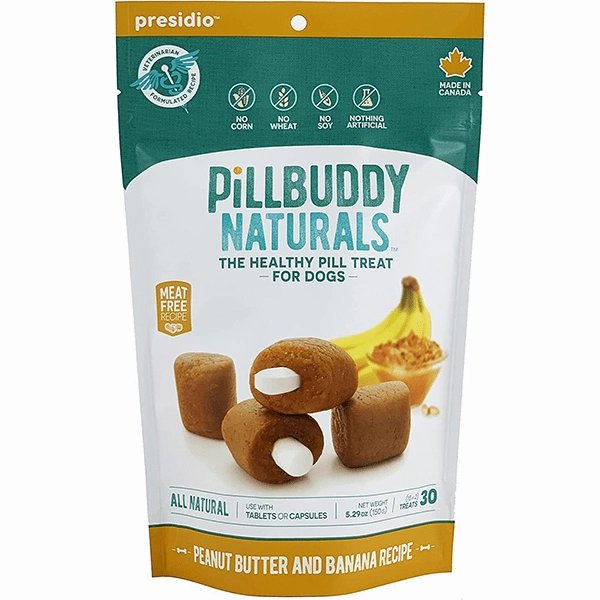 Pill Buddy Naturals Pill Hiding Treat for Dogs; Peanut Butter & Banana Recipe