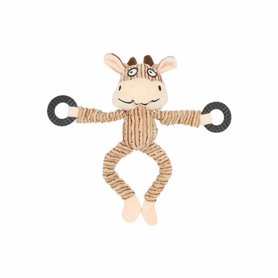 Plush Dog Toy for Aggressive Chewers (25cm) - Cow