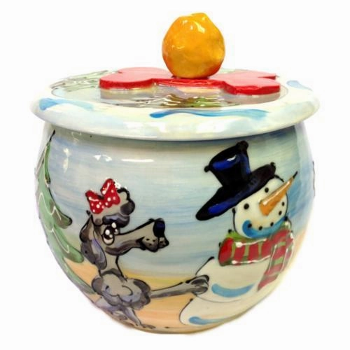 Poodle 1 Dog Treat Jar