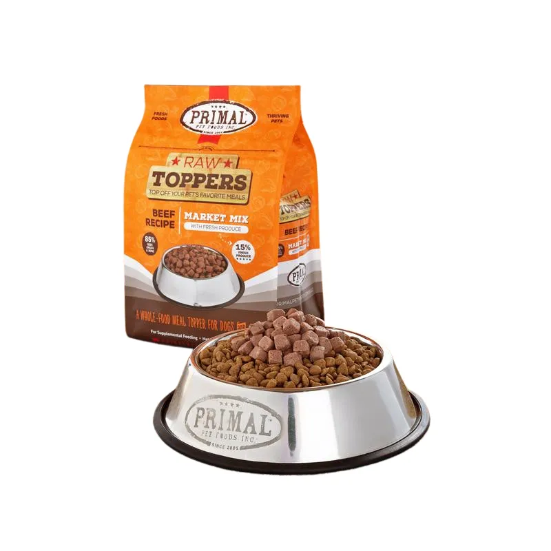 Primal Frozen Raw Dog Food Market Mix Topper - Beef 5lb
