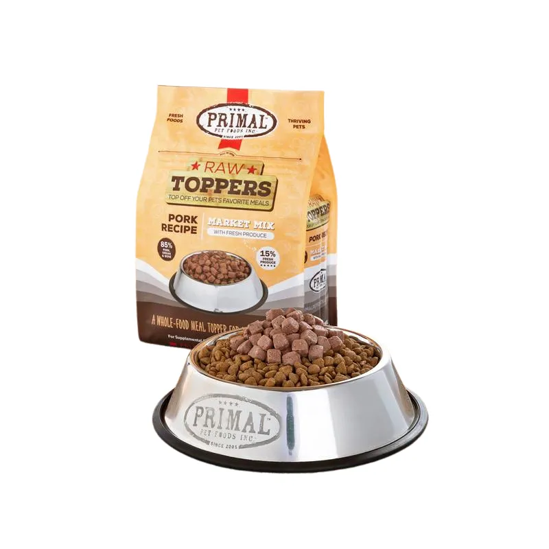 Primal Frozen Raw Dog Food Market Mix Topper - Pork 5lb