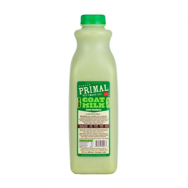 Primal Frozen Raw Goat Milk - Green Goodness 32oz *Special Order Only*
