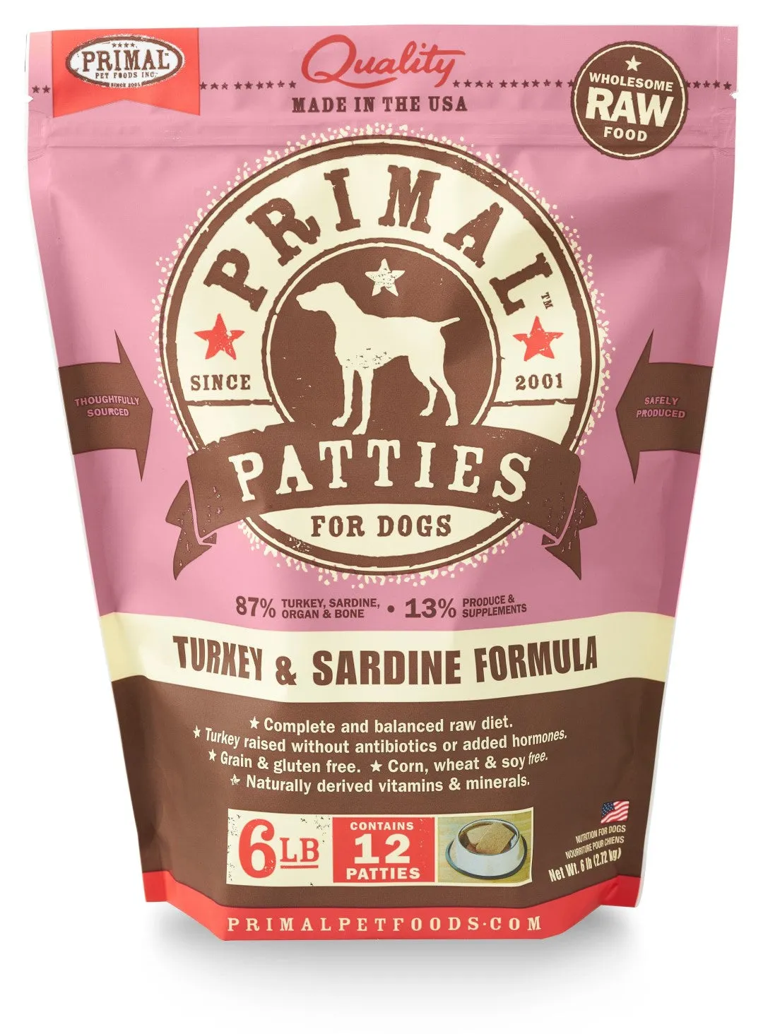 Primal Raw Frozen Turkey & Sardine Formula