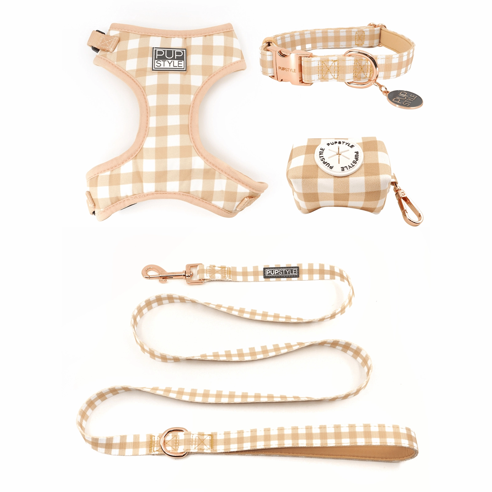 Pupstyle Dog Poop Bag Holder Creme Brulee