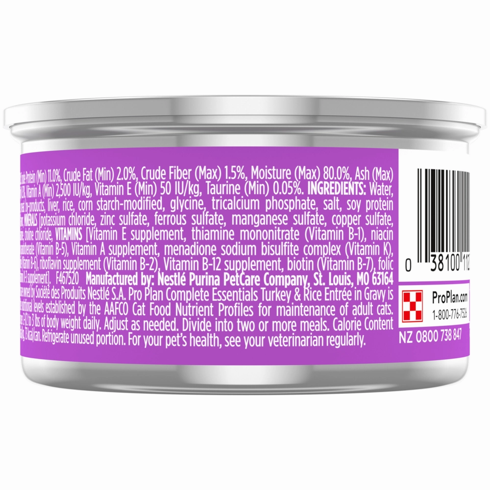 Purina Pro Plan Complete Essentials Adult Turkey & Rice Entree Canned Cat Food