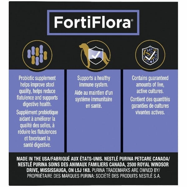 Purina Pro Plan Veterinary Supplements FortiFlora: Powdered Probiotic Supplements for Dogs