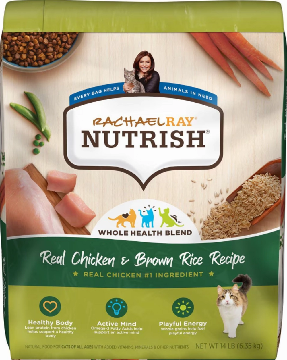 Rachael Ray Nutrish Natural Chicken & Brown Rice Recipe Dry Cat Food