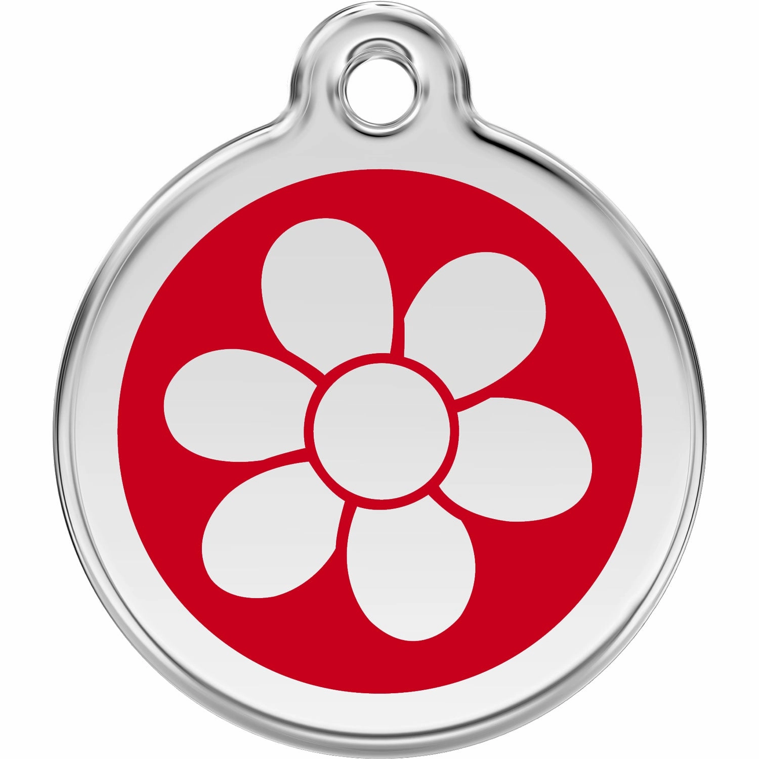 Red Dingo Flower Pet ID Dog Tags