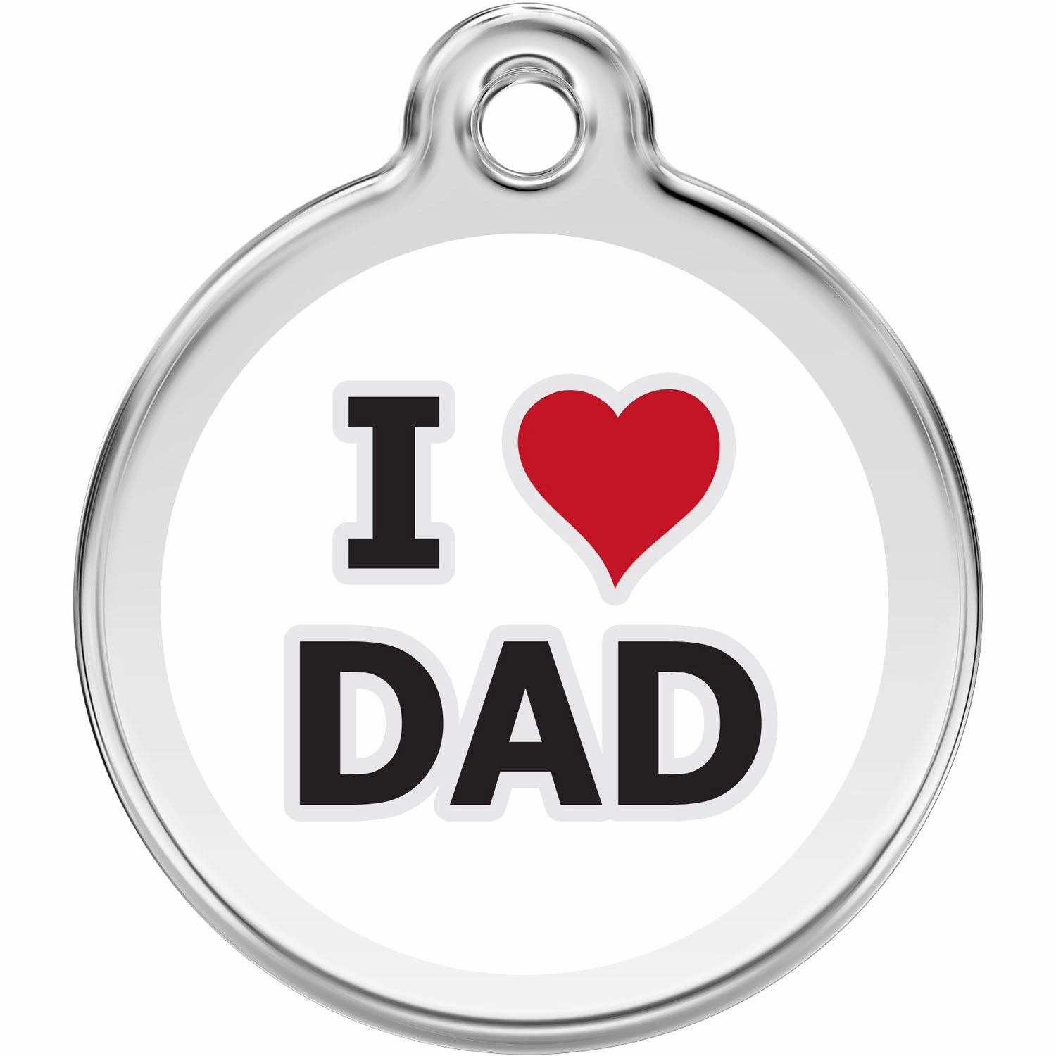 Red Dingo I Love Dad Pet ID Tag