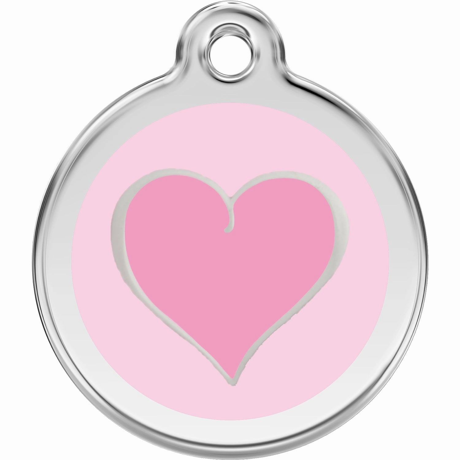 Red Dingo Pink Heart Pet ID Dog Tags