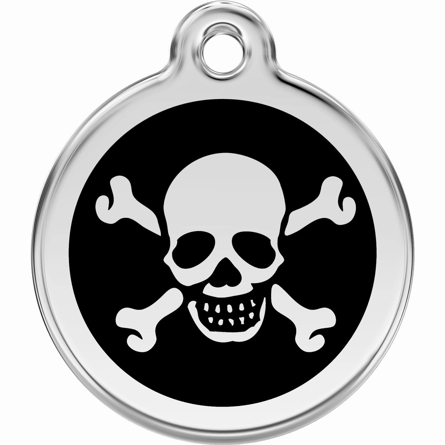 Red Dingo Skull/Crossbones Pet ID Dog Tags