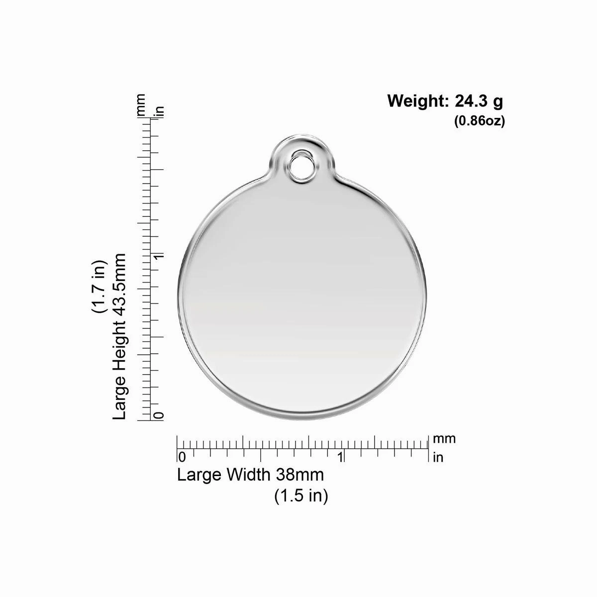 Red Dingo Smiley Face Pet ID Dog Tags