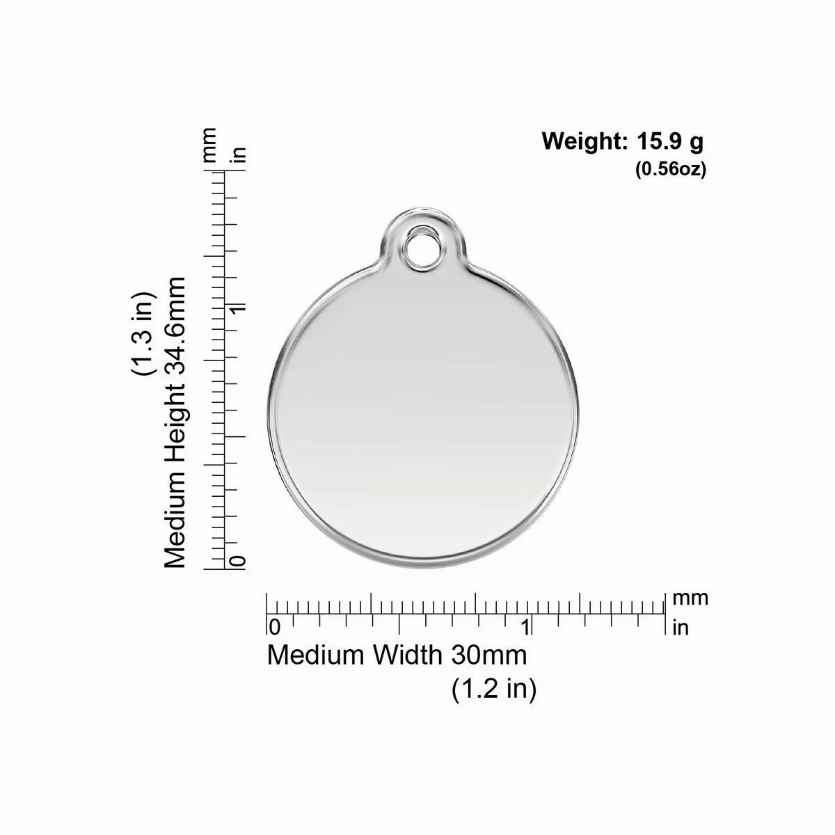 Red Dingo Smiley Face Pet ID Dog Tags