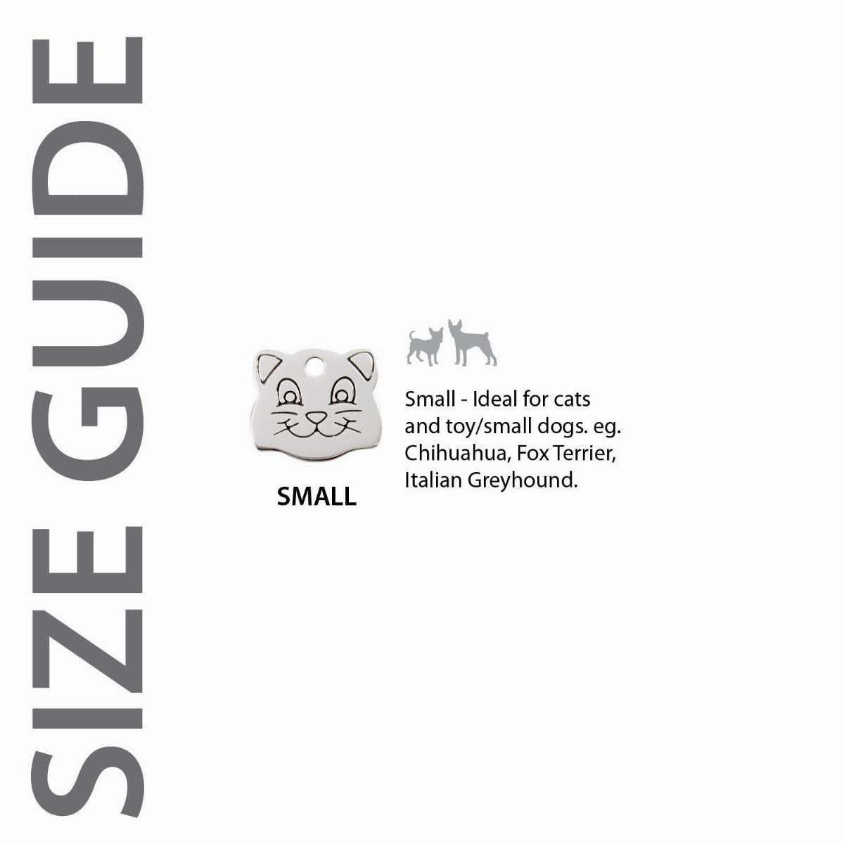 Red Dingo Stainless Steel Cat Face Pet ID Cat Tags