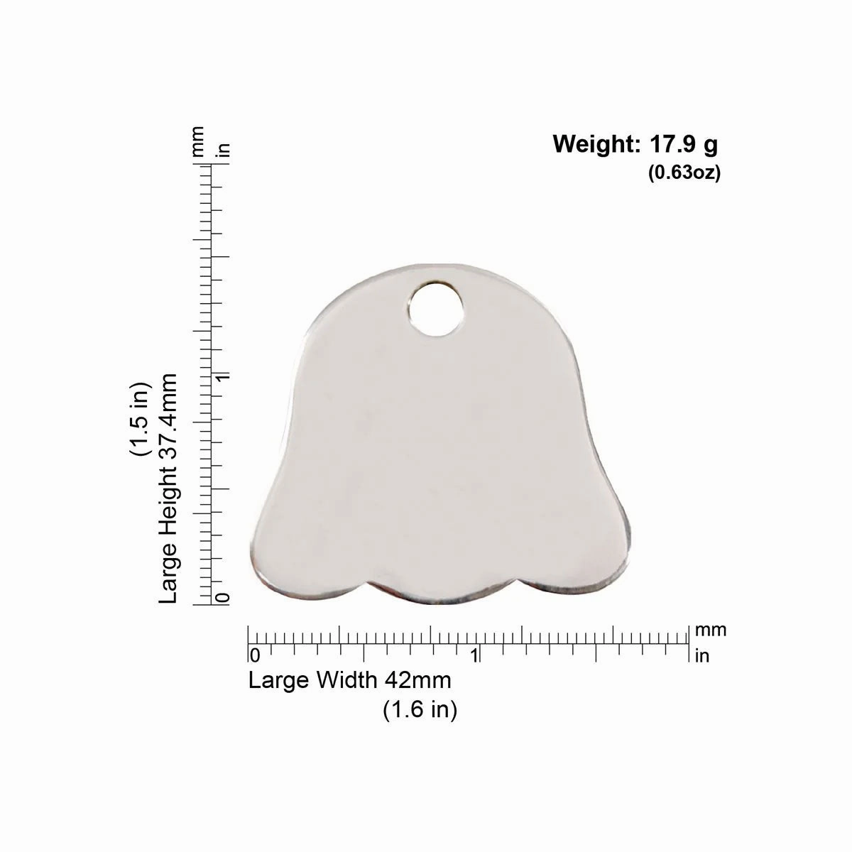 Red Dingo Stainless Steel Dog Face Pet ID Dog Tags