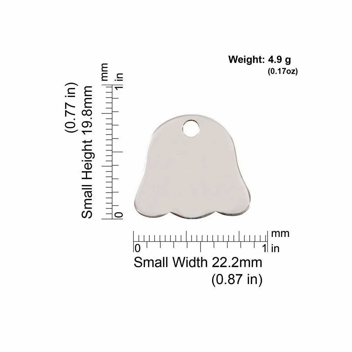 Red Dingo Stainless Steel Dog Face Pet ID Dog Tags