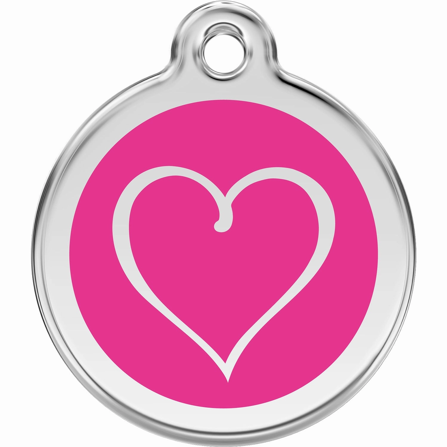 Red Dingo Tribal Heart Pet ID Dog Tags