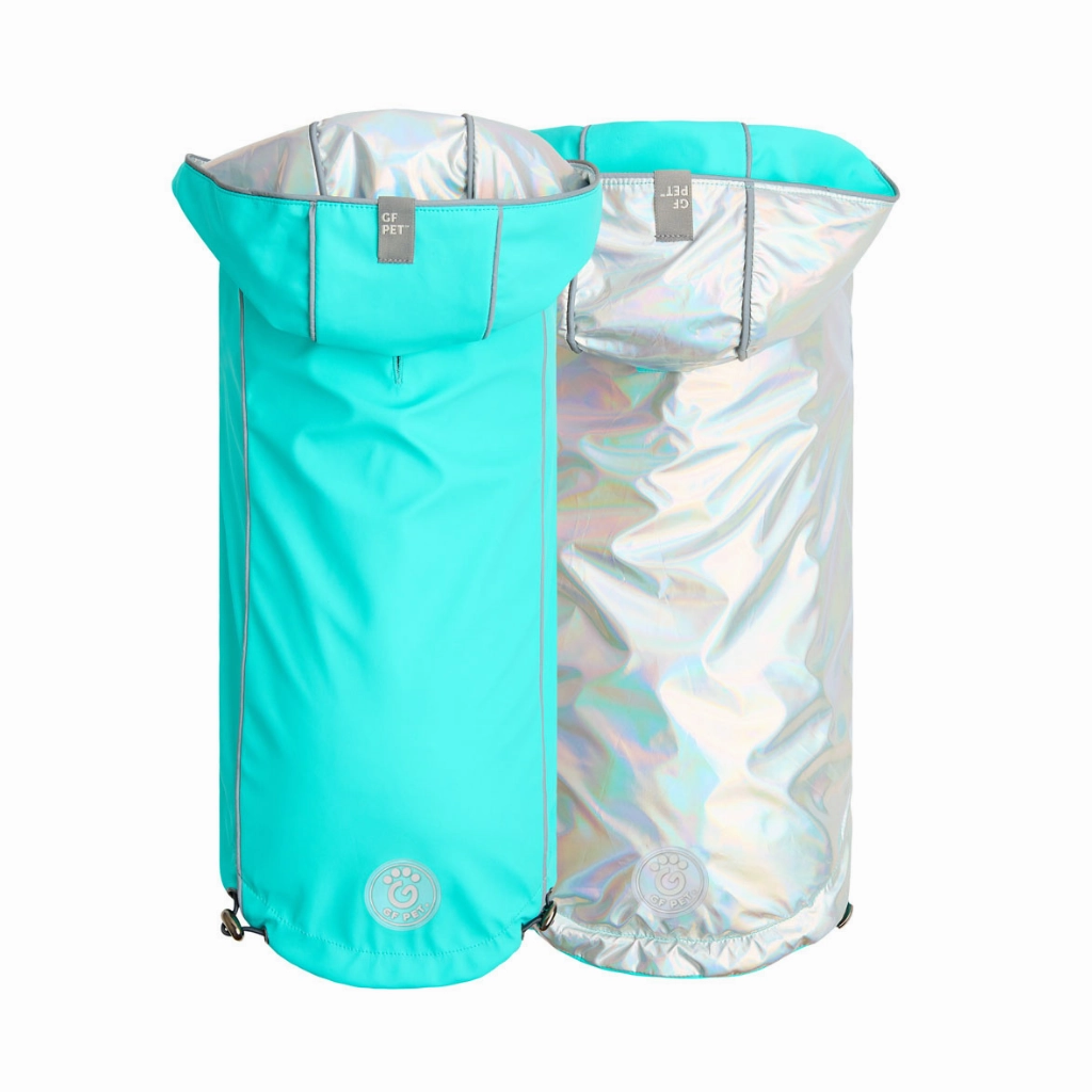Reversible Raincoat Neon Aqua
