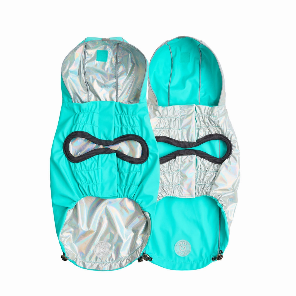 Reversible Raincoat Neon Aqua