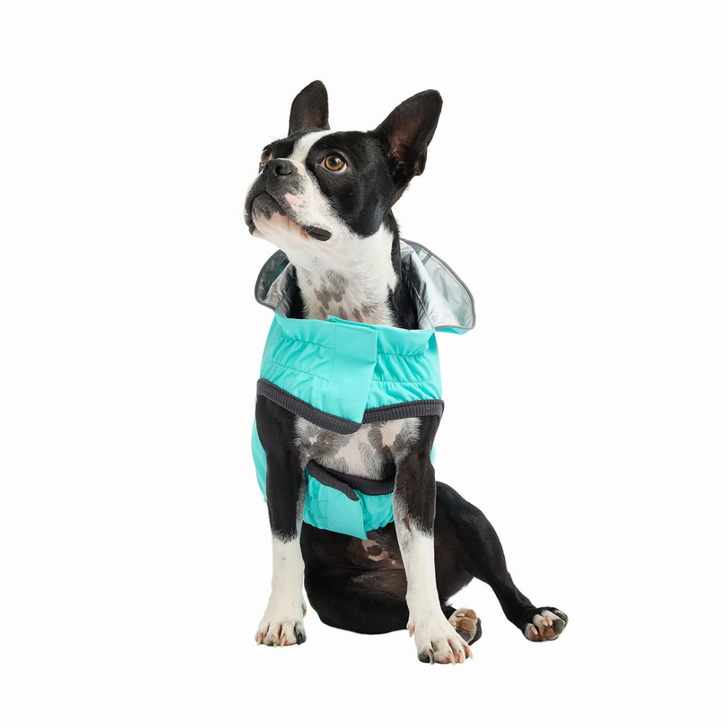 Reversible Raincoat Neon Aqua