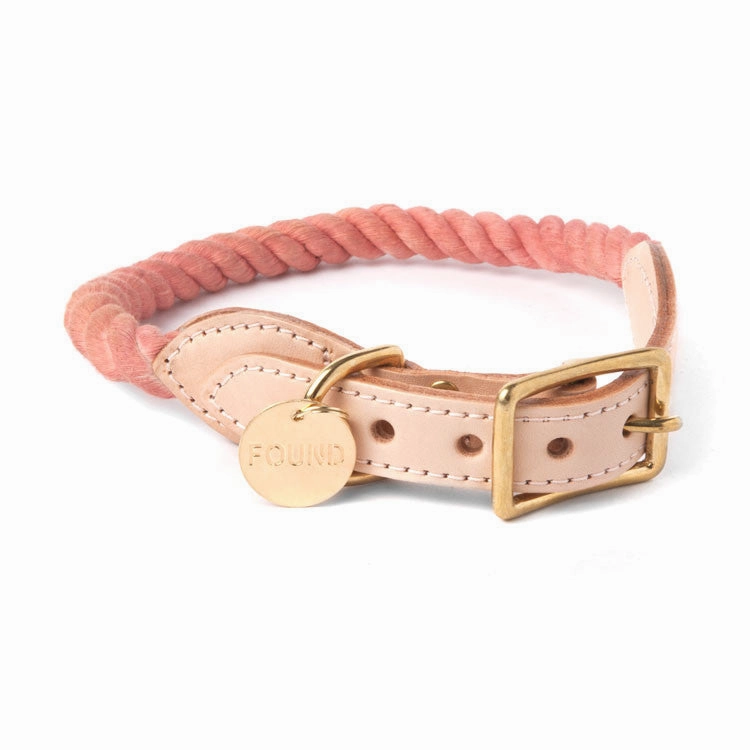 Rope and Leather Collar, Blush