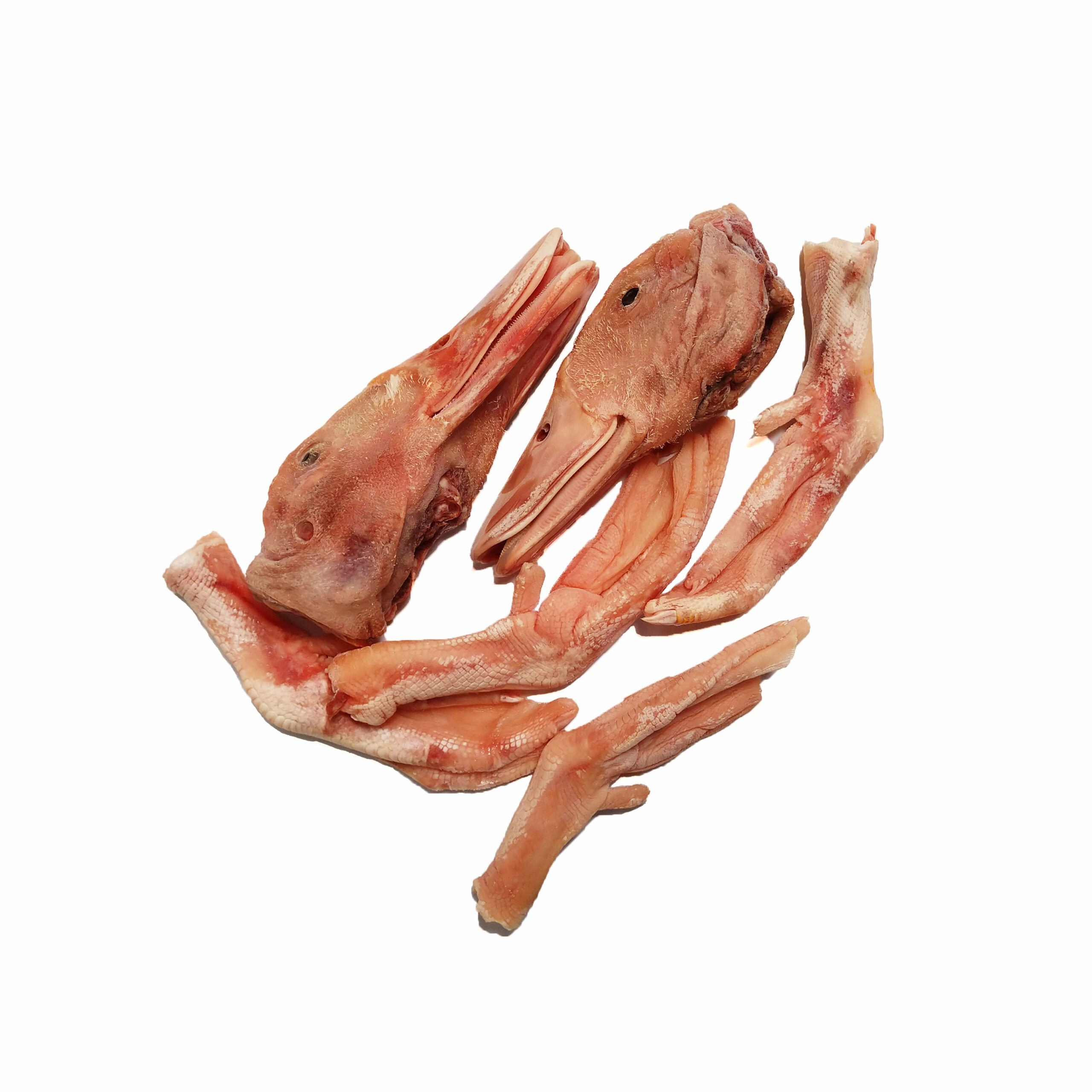 Savage Cat & Dog Snacks - Frozen Walkers & Squawkers Duck Head & Feet - 4pk box 6oz (170g)