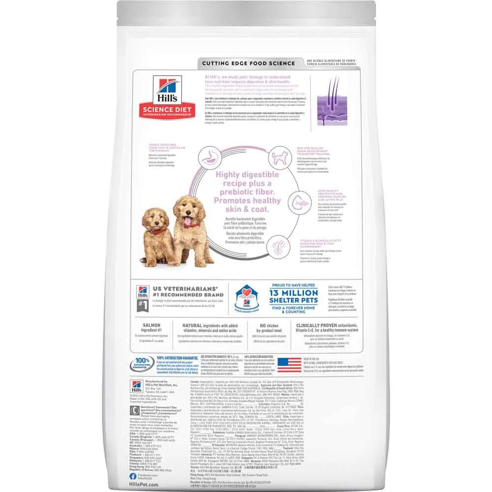 Science Diet Puppy Sensitive Stomach & Skin Salmon & Brown Rice Dry Dog Food 4lb