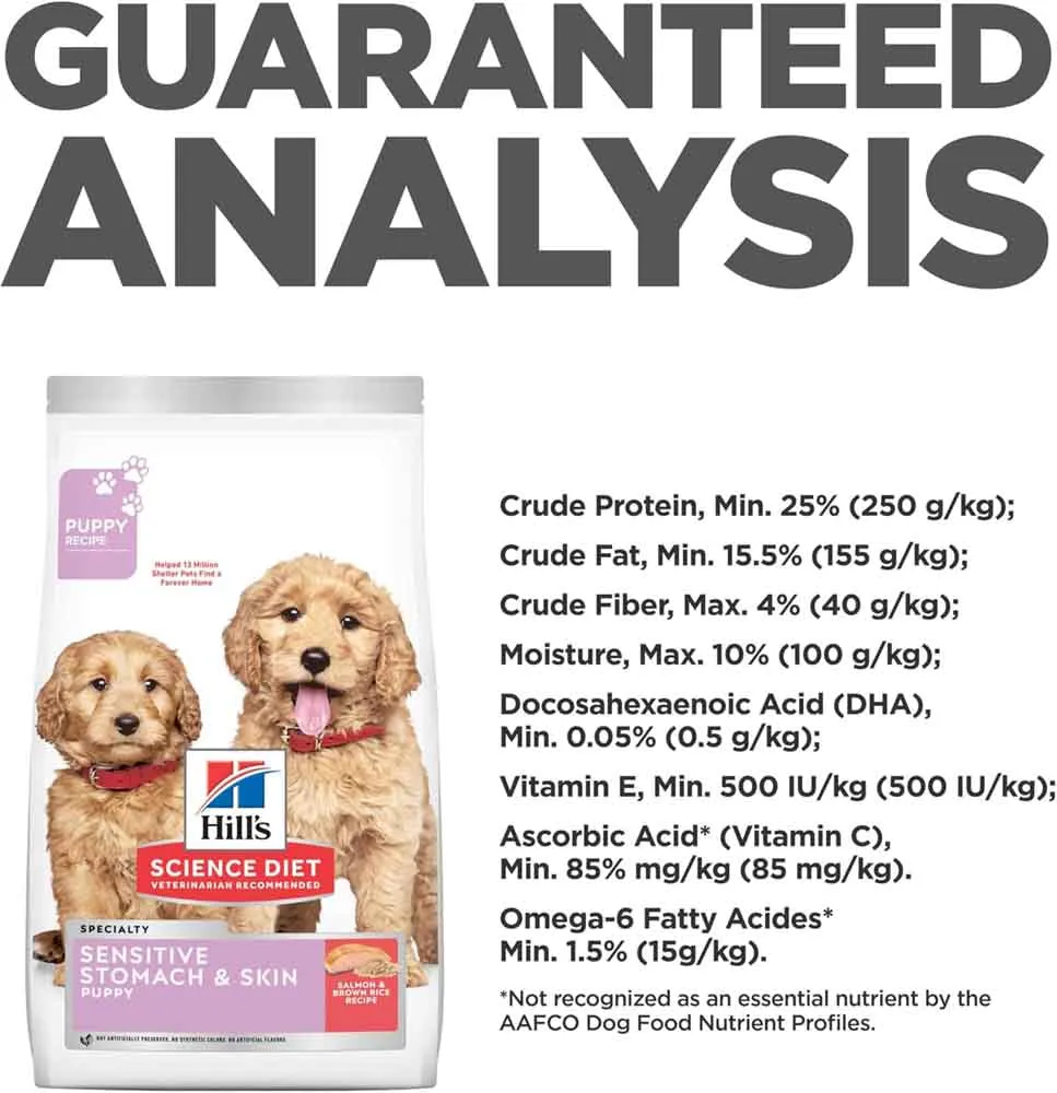 Science Diet Puppy Sensitive Stomach & Skin Salmon & Brown Rice Dry Dog Food 4lb