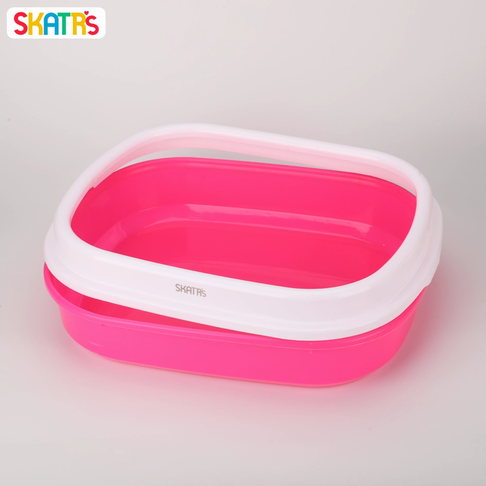 Scoopy Lavender Scented Natural Indian Brown Sand Litter & Skatrs Pink Litter Tray Cat Combo