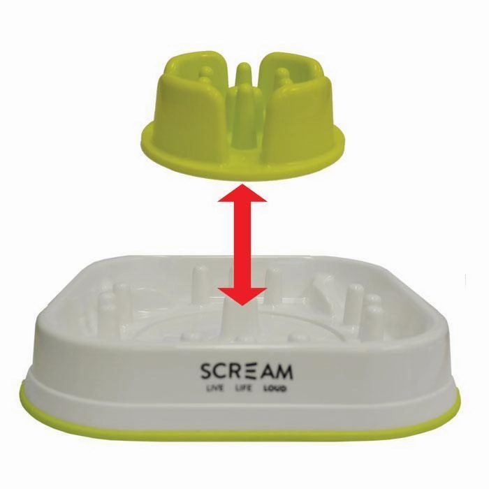 Scream Interactive Slow Feeding Dog Bowl