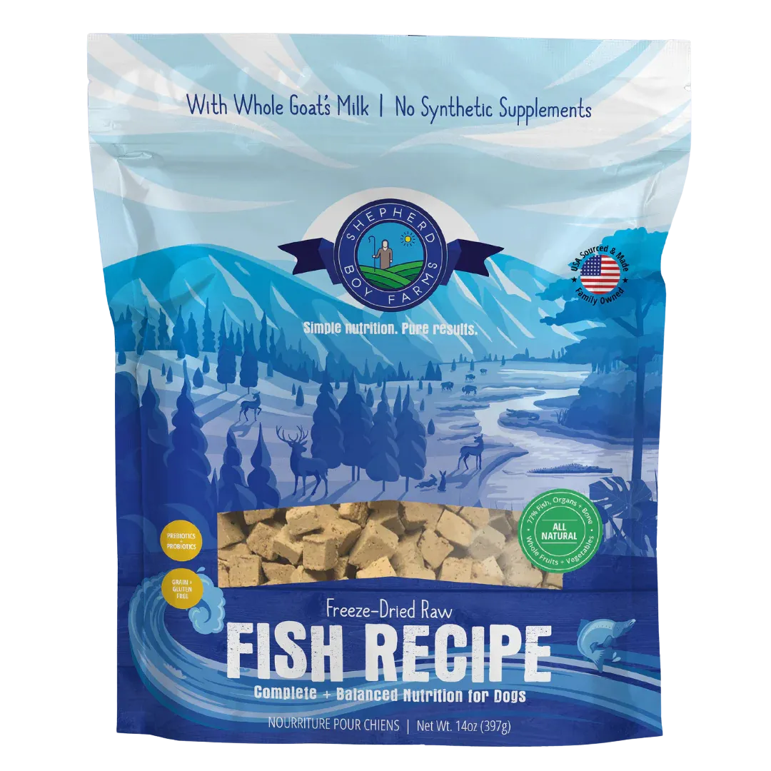 Shepherd Boy Farms Freeze-Dried Dog or Cat Food - Fish Medley 14oz bag