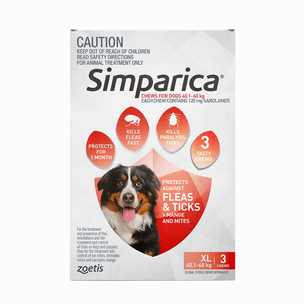 Simparica - Chews for Extra Large Dogs 40.1-60kg (3pk)