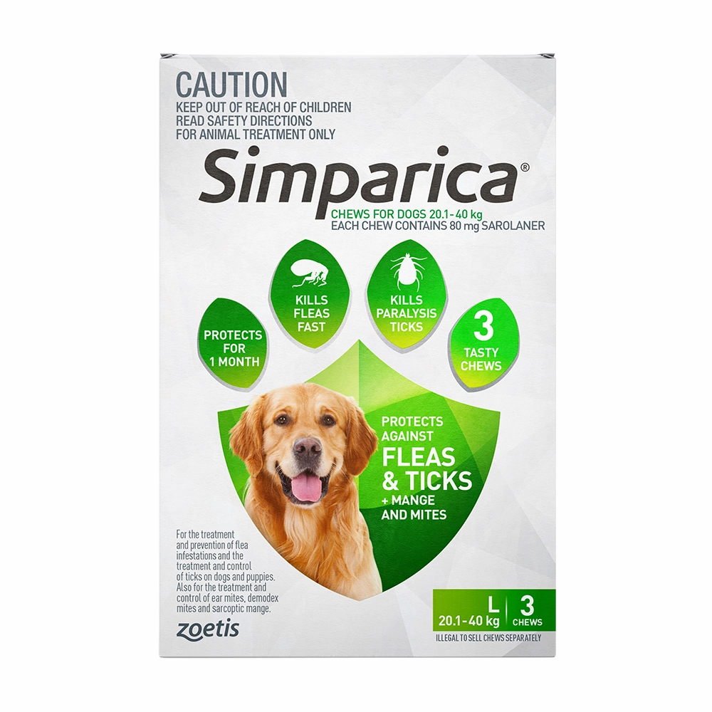 Simparica - Chews for Large Dogs 20.1-40kg (3pk)