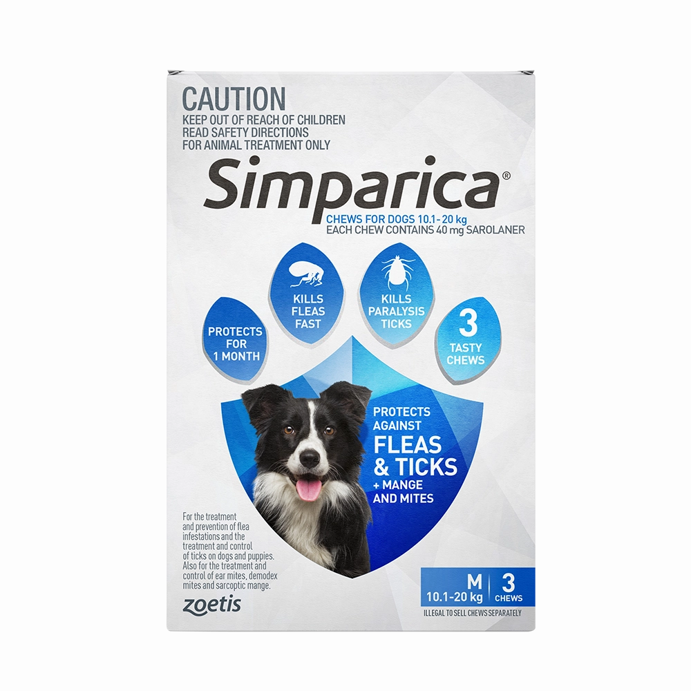 Simparica - Chews for Medium Dogs 10.1-20kg (3pk)