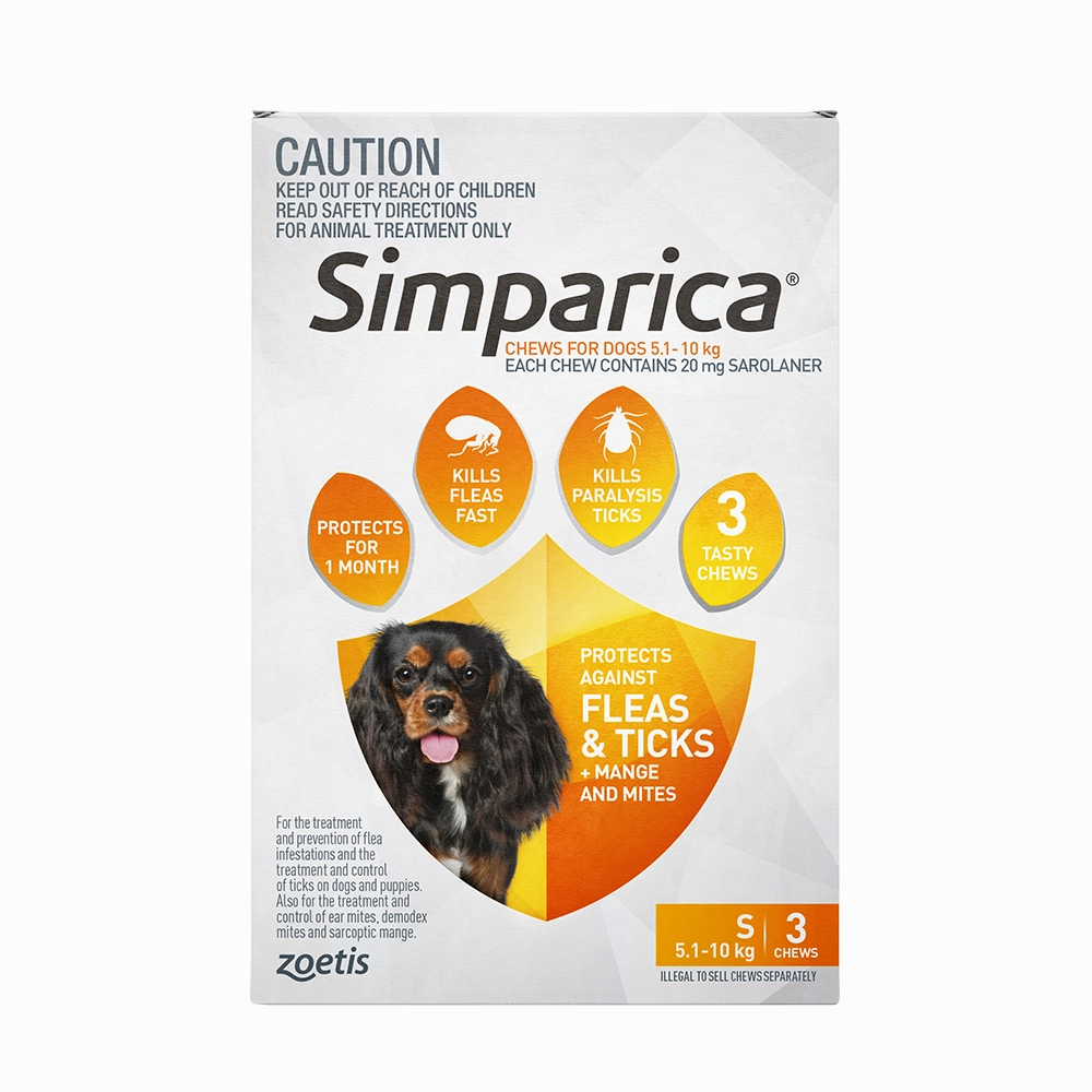 Simparica - Chews for Small Dogs 5.1-10kg (3pk)