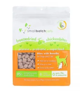 Small Batch Dog Super Booster Freeze Dried Chicken Bites 7oz.
