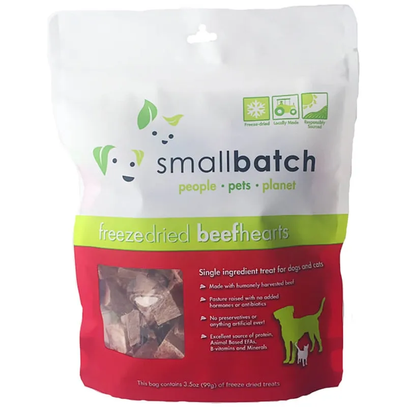 Small Batch Freeze Dried Beef Hearts 3.5 oz.