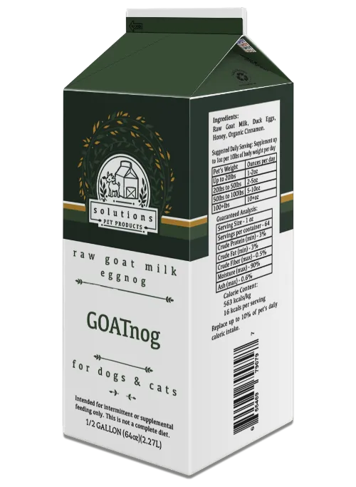 Solutions Dog & Cat Frozen GOATnog Cultured Raw Goat Milk - 1/2 gallon (64oz)