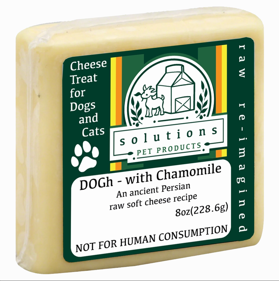 Solutions Frozen Functional Treats - DOGh Raw Soft Goat Milk Cheese with Chamomile 8oz